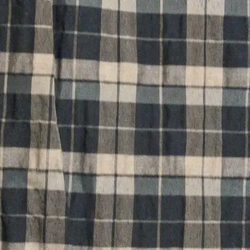 Barbour Lorelie Top Praline Plaid V-neck Seersucker Puff Sleeves 8 New