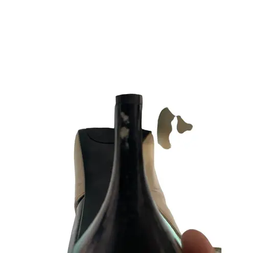 Anne Klein Elegant Slingback Heels Cream Black Buckle Peep Toe Dress S