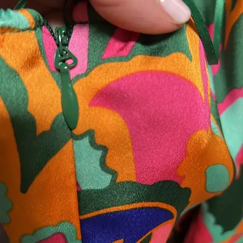 Sugar Lips NWT | Satin Tropical Print Halter V-Neck Sleeveless Jumpsuit by  | XL