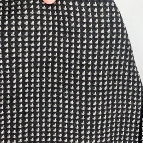 Vintage Precis Women's Houndstooth Double Breasted Blazer Jacket Black White 12