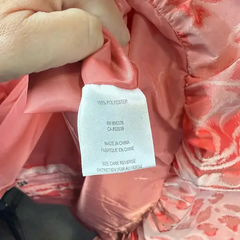 Samuel Dong Women’s Dupioni Bubble Dress Double Collar Pink Size Small