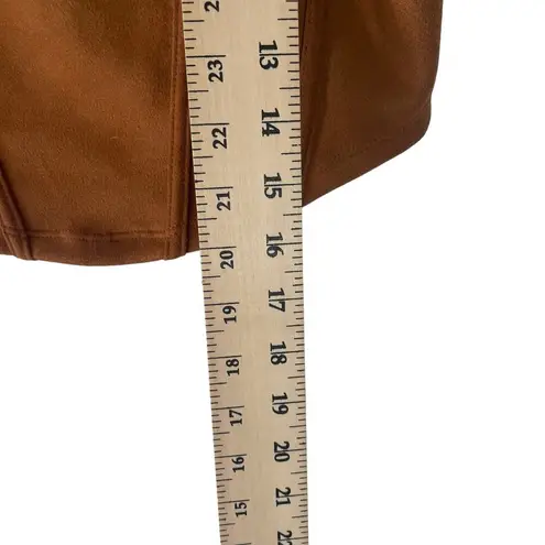 Biashe Women's Size Medium Faux Suede Brown Crop Basics Top