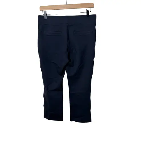 Quince Ultra Stretch Ponte Kick Flare Pants Navy Blue Size Medium Career Work