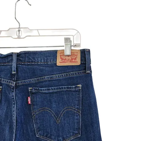 Levi's  505 Mid Rise Straight Leg Jeans Pockets Dark Wash Blue Denim Size 31