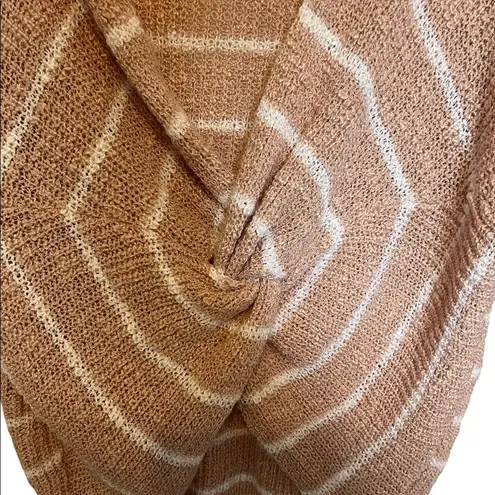 Love Tree  pink and white striped twist knot back sweater size large