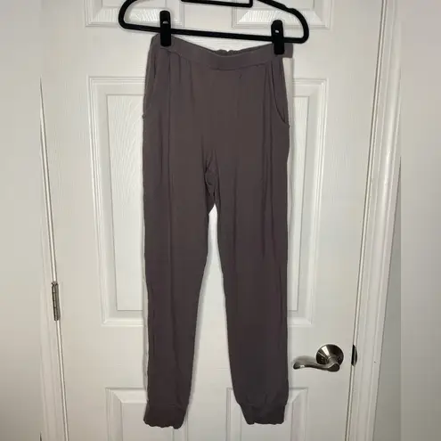 Eberjay EBERJEY Plum and White Pima Cotton Mix Stripe Track Jogger Set Size Small