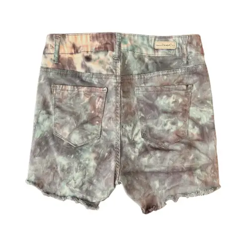 Vince Blue Co Tie Dye Stretch Denim Shorts. Distressed. Blue / Gray. Juniors 7