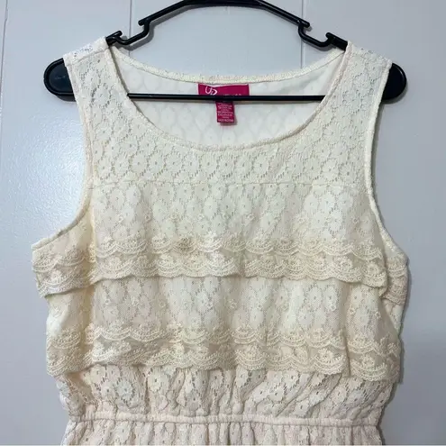 Ultra Pink Up by Beige Lace Dress Size L NWT