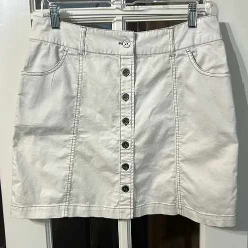 AVENTURA Clothing Logan Organic Cotton Cord Skirt Size 8 White