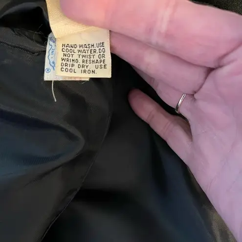 Glen Echo Sportswear vintage open front black blazer w/braided swirl trim sz. 14