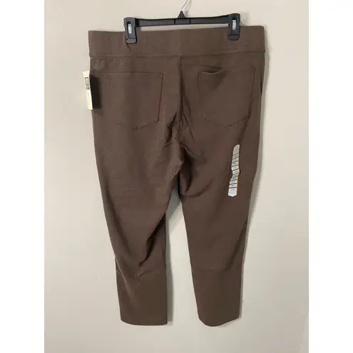 New Duluth Trading Co Women's Natural Cotton Slim Leg Pants, Size XL x 29 Brown