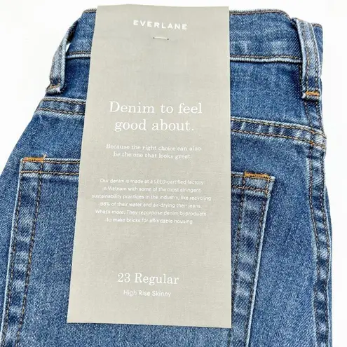 Everlane NEW  Womens 23 High Rise Skinny Jeans Medium Blue Wash Classic