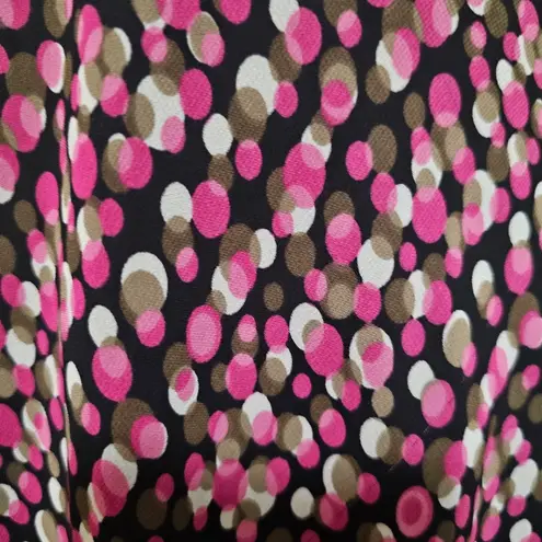 Jones Wear  Pink/Brown Polka Dot Sleeveless Dress Size 10