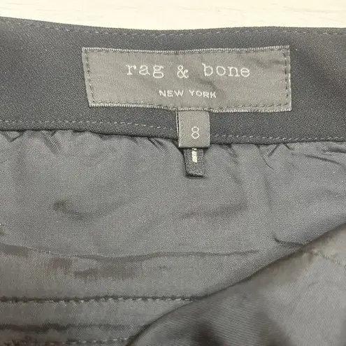 Rag and Bone  Gold Fishbone Detail Black Pants Sz 8 - Image 12