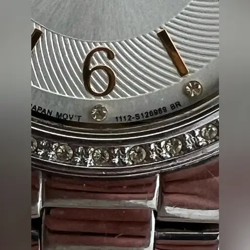 Citizen Watch Swarovski Crystals Stainless Two-Tone Bracelet Date New Crystal