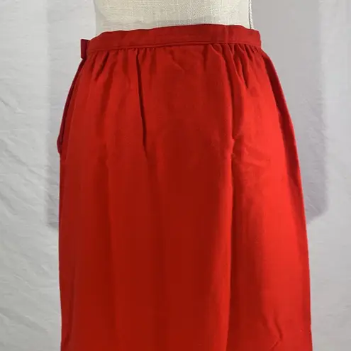 Pendleton Vintage Wool Pencil Skirt Red Midi