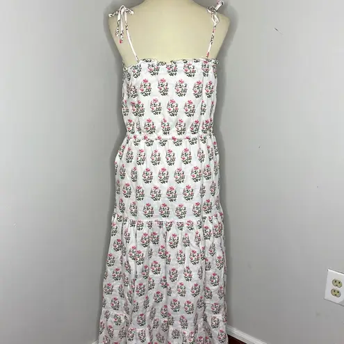 Meadows Boston Block Print Floral Linen UK 10 / US 6 White