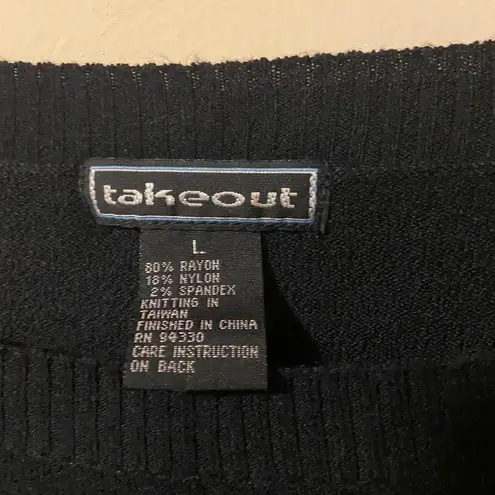 Takout 90’s Y2k Crop Top Lightweight Sweater Large