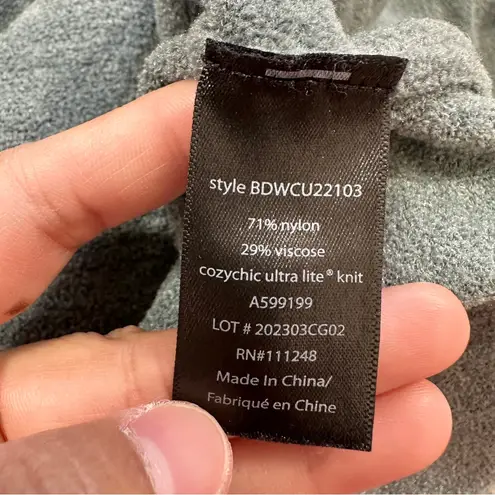 Barefoot Dreams Women’s CozyChic Ultra Lite Short Sleeve Zip Up Hoodie Green 2X