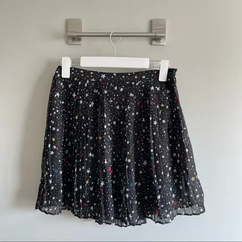 IN AWE | Star Pattern Accordion Pleat Circle Skirt Sz M Black Size M