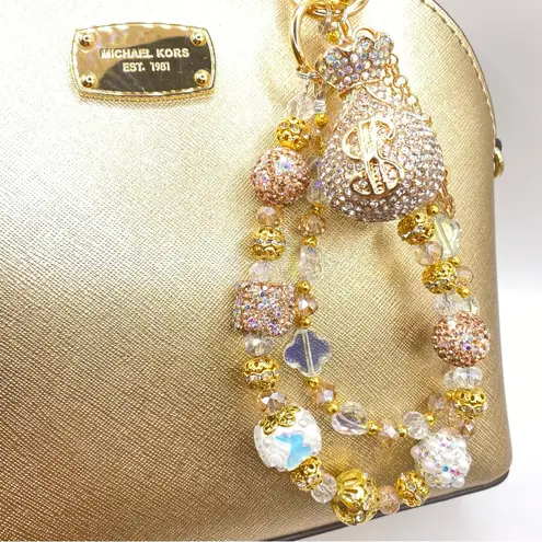 Handmade π Luxury Bag/Phone Chain Charm/Keychain Bling Fortune Bag Brooch & Crystal Beads