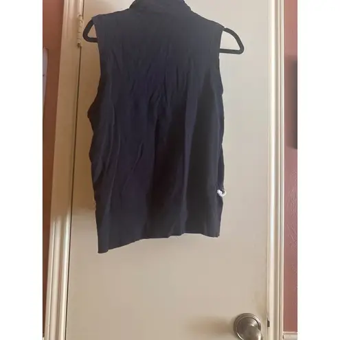 Oleg Cassini Sport Black Sleeveless Zip