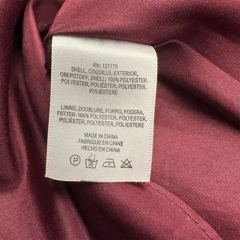 Jenny Yoo Sophie Chiffon Embroidered Bridesmaid Dress Women's Size 10 Red Formal