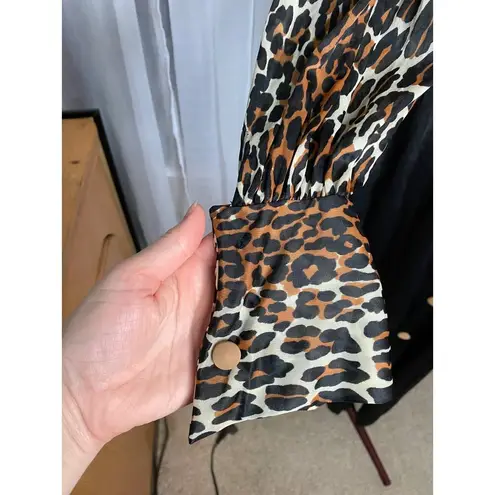 Vanity Fair purple label leopard print dressing gown 1960s