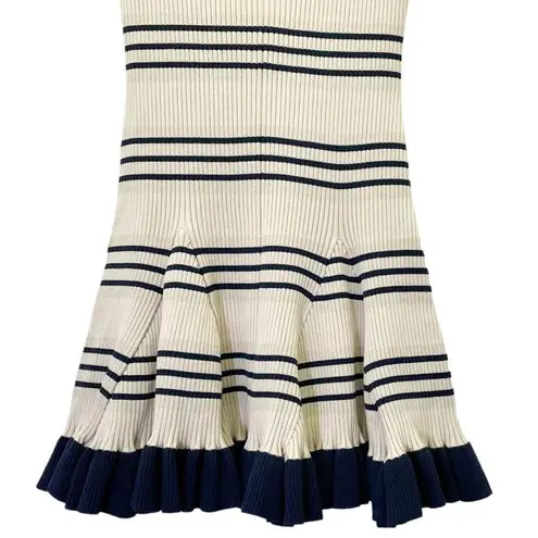 Alice McCALL Frenchie Striped Mini Dress Nude Ink Blue Gold Women’s Size 4 | XS
