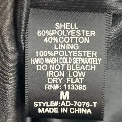 Aryn K . Women's Black Ark Zipper Dress M