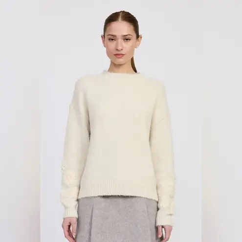 En Saison Alannah Relaxed Fit Pullover Sweater Ivory Cozy Winter Size Small NWT