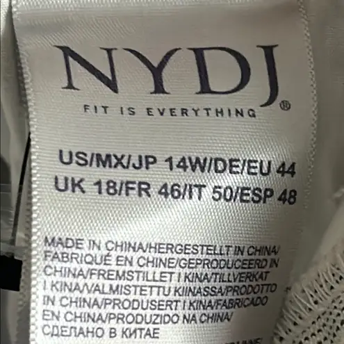 NYDJ New Women’s Linen Blend Slubby Striped Career Brunch Trouser Pants