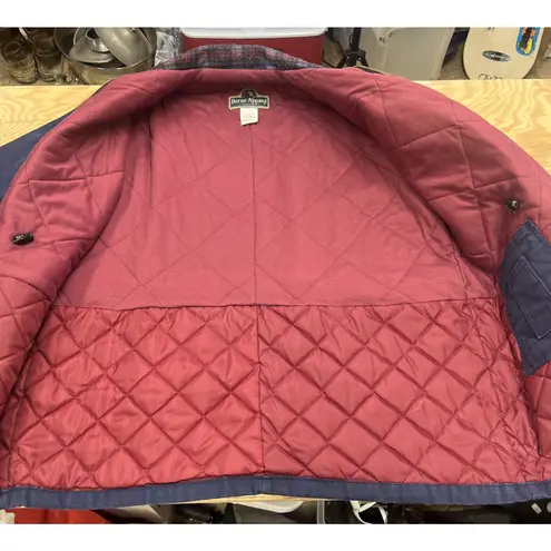 Berne Heavy Work Duck Canvas Chore Coat Jacket Womens Large Pockets Blue