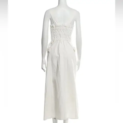 Nanushka Women's White Denim 100% Cotton Moun Midi Dress XL
