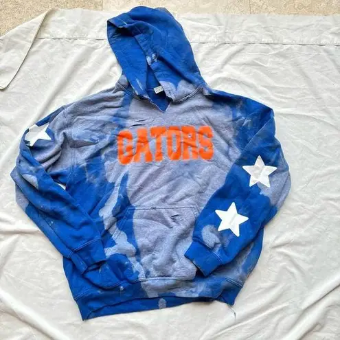 Fanatics university of florida gators blue distressed hoodie with jacket white stars