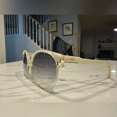 Chloé Chloe CE733S 109 Pearl/Champagne sunglasses with grey gradient lenses