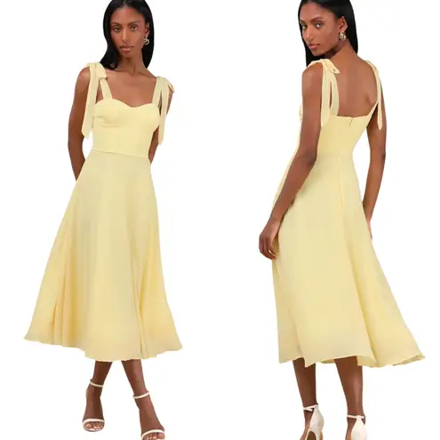 Lulus Sophisticated Charisma Light Yellow Tie