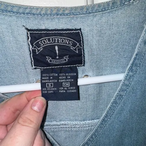 Vintage Solutions Original Unisex Denim Vest Blue Size S