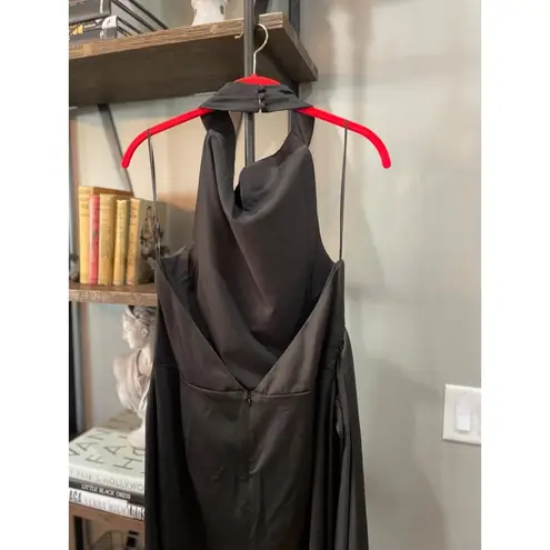 Elliatt Halle Open Back Jumpsuit Black Womens Size XL