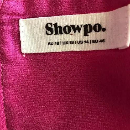 Showpo Y2K Maida Crop Top Hot Pink Size 14