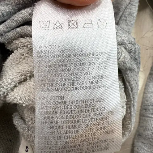 Whistles Women's Gray Tie Front Long Sleeve Cotton Sweatshirt Size S - Image 4