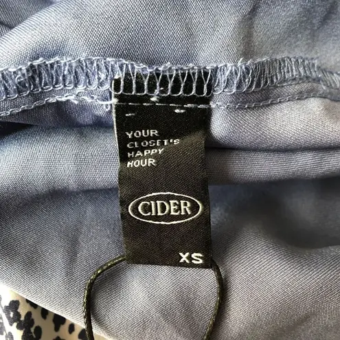 Cider Womens Blue Halter Wrap Dress Elegant Sleeveless Design With Tie Back