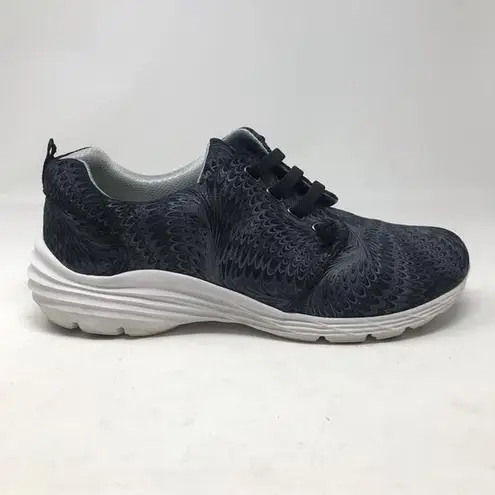 Align Velocity Black Swirl Leather Nurse Healthcare nonslip sneakers shoes 9.5 W