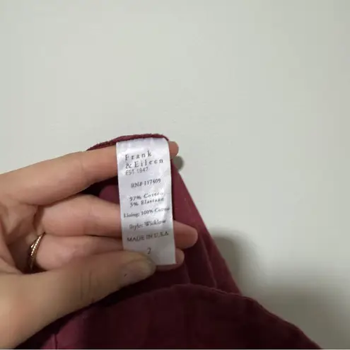 Frank & Eileen Wicklow The Italian Chino in Oxblood Size 2 - Image 7