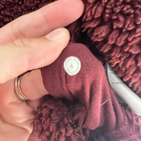 Lululemon - Textured Fleece 1/2 Zip Red Merlot Pullover Hoodie Warm Comfy Cozy thumbnail 7