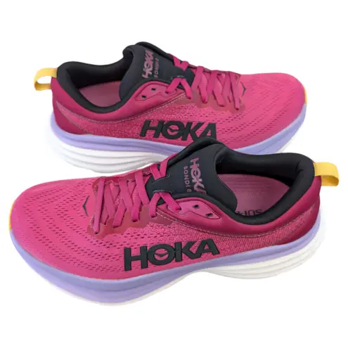 Hoka ONE ONE Bondi 8 Cherries Jubilee Pink Yarrow CJPY Womens Sneaker 9B