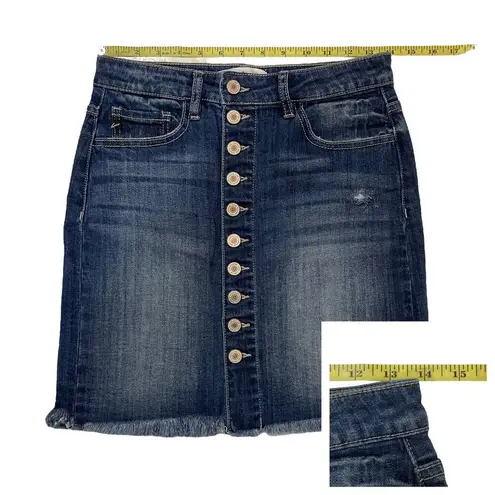 NWT KanCan Lucy High Rise Fringed Hem Mini Skirt