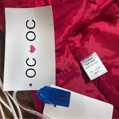 VNT Deadstock OCbyOC (Oleg Cassini) Red/White Pleated Full Skirt Sun Dress: 12 Red