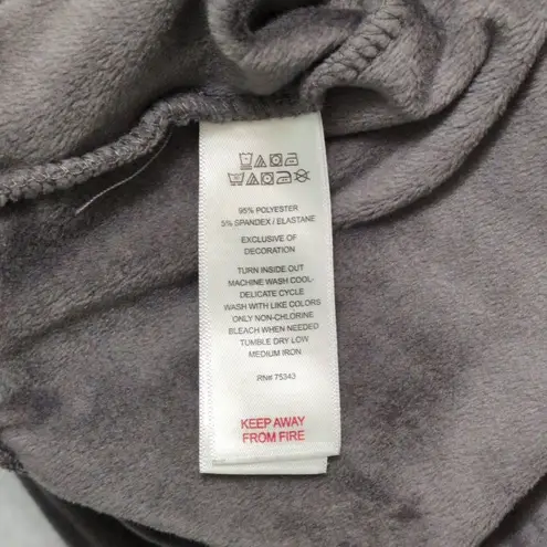 House Of Harlow 1960 Dark Grey Velour Drawstring Cuffed Jogger Pants Small Gray