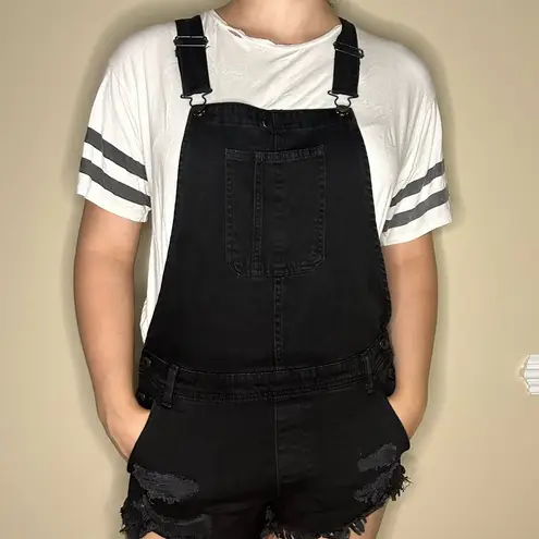 American Eagle  Black Overalls Shorts